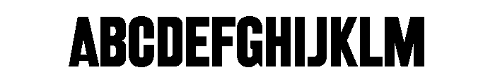 Gothic Condensed Bold Font UPPERCASE