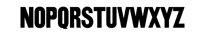 Gothic Condensed Bold Font UPPERCASE