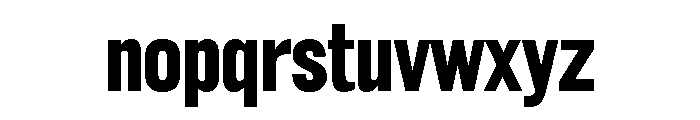 Gothic Condensed Bold Font LOWERCASE