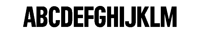 Gothic Condensed Medium Font UPPERCASE