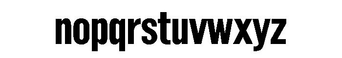 Gothic Condensed Medium Font LOWERCASE