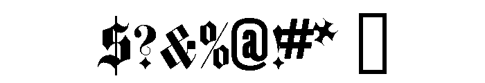 Gothique Regular Font OTHER CHARS