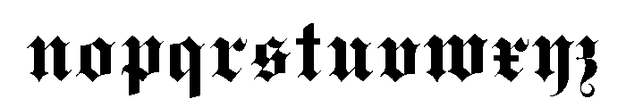 Gothique Regular Font LOWERCASE