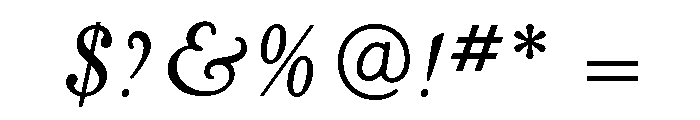 Goudy 38 Book Italic Font OTHER CHARS