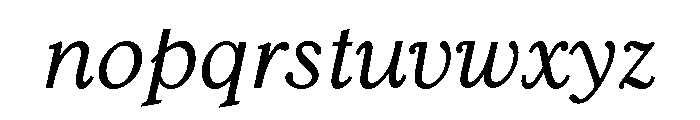 Goudy 38 Book Italic Font LOWERCASE