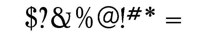 Goudy 38 Book Font OTHER CHARS