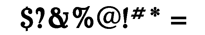 Goudy 38 Extra Bold Font OTHER CHARS