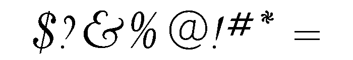 Goudy 38 Light Italic Font OTHER CHARS