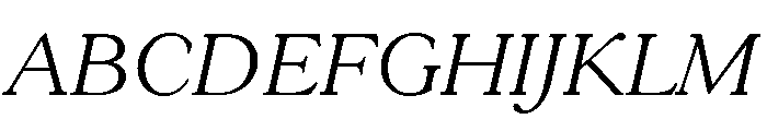 Goudy 38 Light Italic Font UPPERCASE