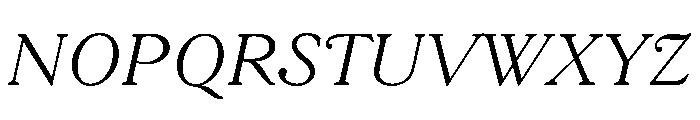 Goudy 38 Light Italic Font UPPERCASE