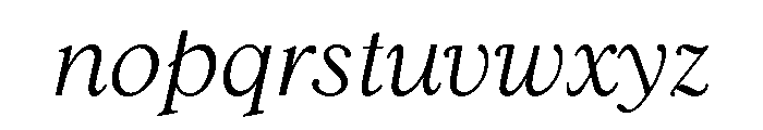 Goudy 38 Light Italic Font LOWERCASE