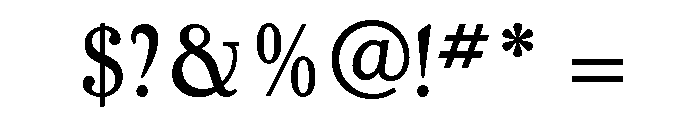 Goudy 38 Medium Font OTHER CHARS