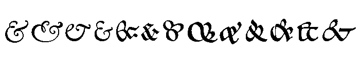 Goudy Ampersands Font UPPERCASE