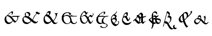 Goudy Ampersands Font UPPERCASE