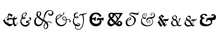 Goudy Ampersands Font LOWERCASE
