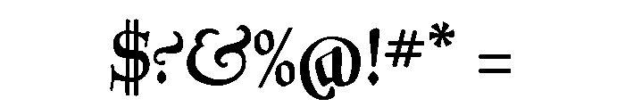 Goudy Aries Font OTHER CHARS