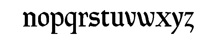 Goudy Aries Font LOWERCASE