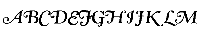 Goudy Cursive Bold Italic Font UPPERCASE