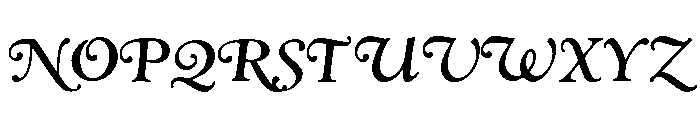 Goudy Cursive Bold Italic Font UPPERCASE