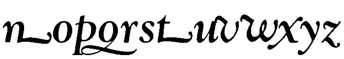 Goudy Cursive Bold Italic Font LOWERCASE
