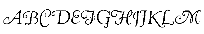 Goudy Cursive Regular Italic Font UPPERCASE