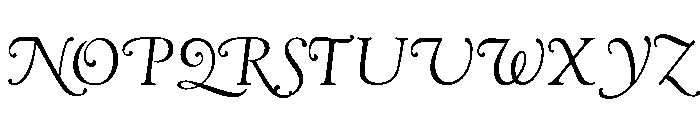 Goudy Cursive Regular Italic Font UPPERCASE