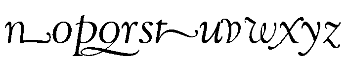 Goudy Cursive Regular Italic Font LOWERCASE