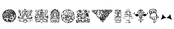 Goudy Extras Regular Font UPPERCASE