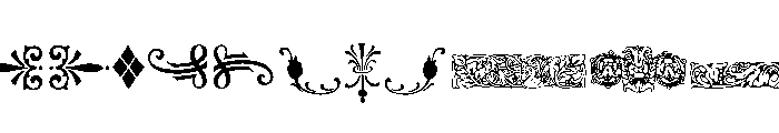 Goudy Extras Regular Font UPPERCASE