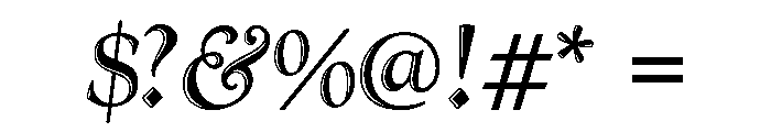 Goudy Handtooled Cursive Font OTHER CHARS
