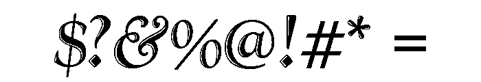 Goudy Handtooled Regular Italic Font OTHER CHARS