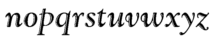 Goudy Handtooled Regular Italic Font LOWERCASE