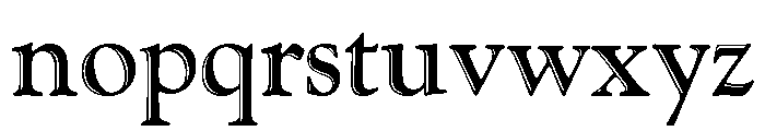Goudy Handtooled Regular Font LOWERCASE