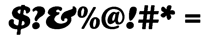 Goudy Heavyface Regular Italic Font OTHER CHARS