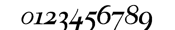 Goudy Modern Regular Italic Font OTHER CHARS
