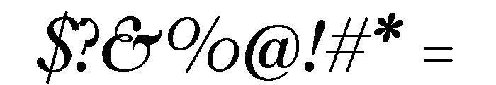 Goudy Modern Regular Italic Font OTHER CHARS