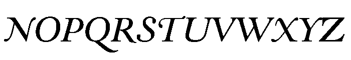 Goudy Modern Regular Italic Font UPPERCASE