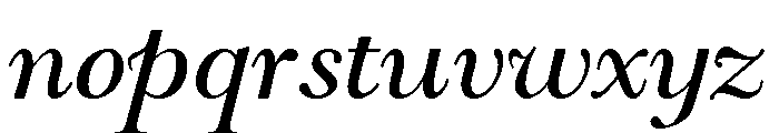 Goudy Modern Regular Italic Font LOWERCASE