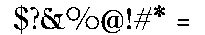 Goudy Modern Regular Font OTHER CHARS
