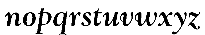 Goudy Oldstyle Bold Italic Font LOWERCASE