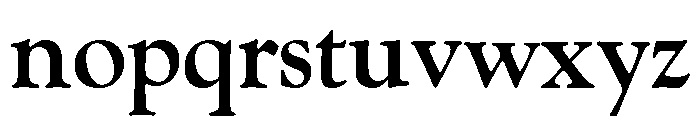 Goudy Oldstyle Bold Font LOWERCASE