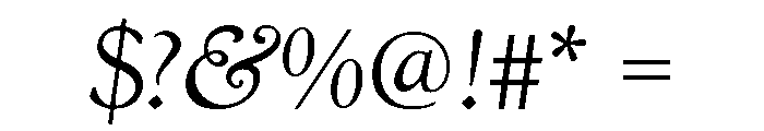 Goudy Oldstyle Regular Italic Font OTHER CHARS