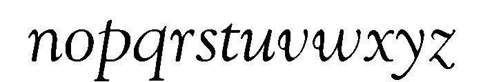 Goudy Oldstyle Regular Italic Font LOWERCASE