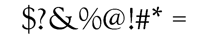 Goudy Oldstyle Regular Font OTHER CHARS