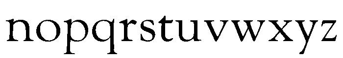 Goudy Oldstyle Regular Font LOWERCASE