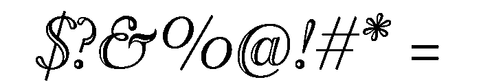 Goudy Open Regular Italic Font OTHER CHARS