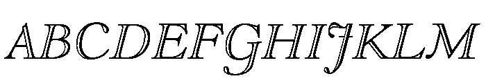 Goudy Open Regular Italic Font UPPERCASE
