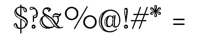 Goudy Open Regular Font OTHER CHARS