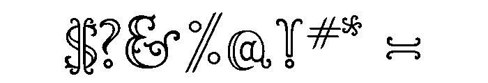 Goudy Ornate Regular Font OTHER CHARS