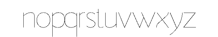 Goudy Sans Hairline Font LOWERCASE
